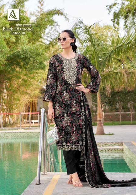 Alok Black Diamond Vol 10 Catalog ladies dress material wholesalers pune