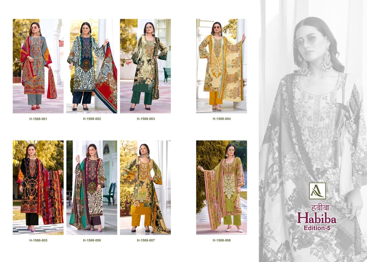 Alok Habiba Edition 5 catalog wholesale dress material description