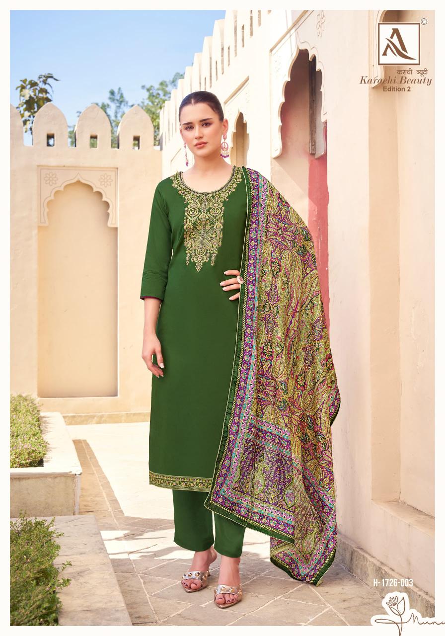 Alok Karachi Beauty vol 2 catalog wholesale dress material distributors surat