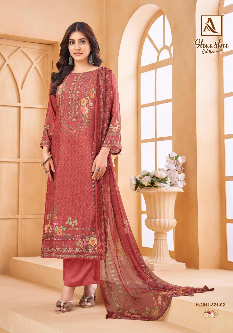 Alok Sheesha Vol 4 catalog dress materials wholesale shops in surat