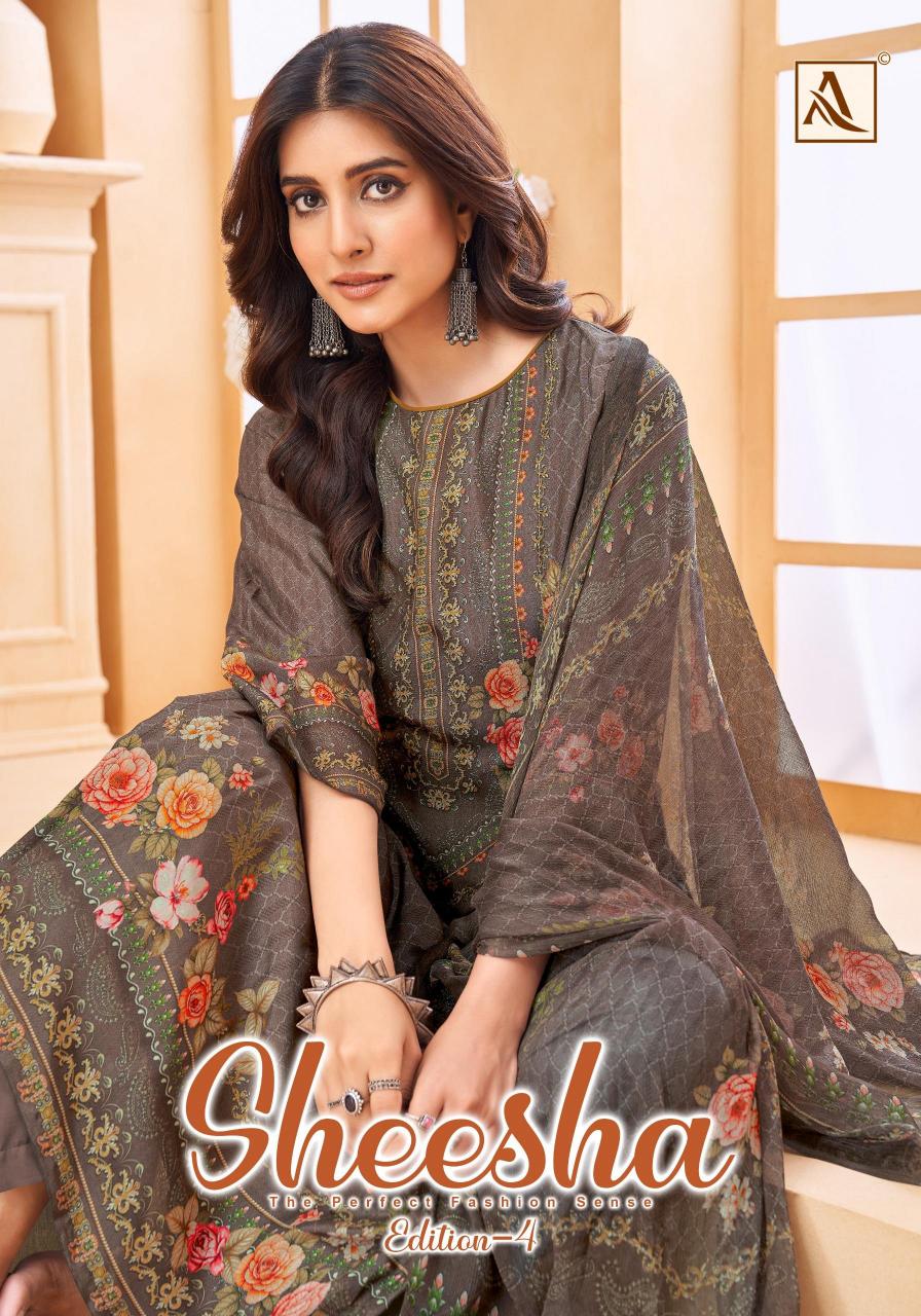 Alok Sheesha Vol 4 catalog dress materials wholesale shops in surat