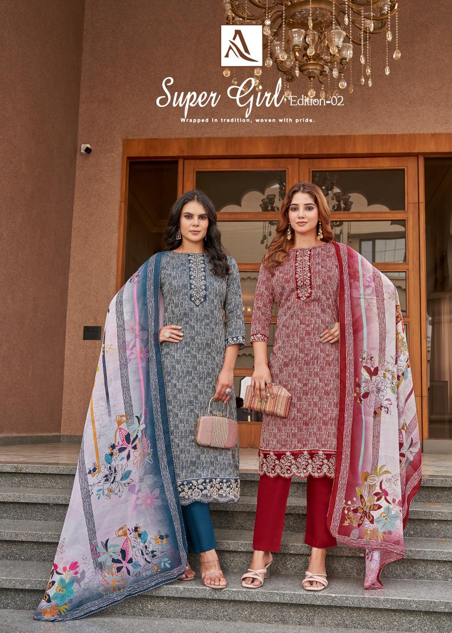 Alok Super Girl vol 2 Catalog kota dress materials wholesale