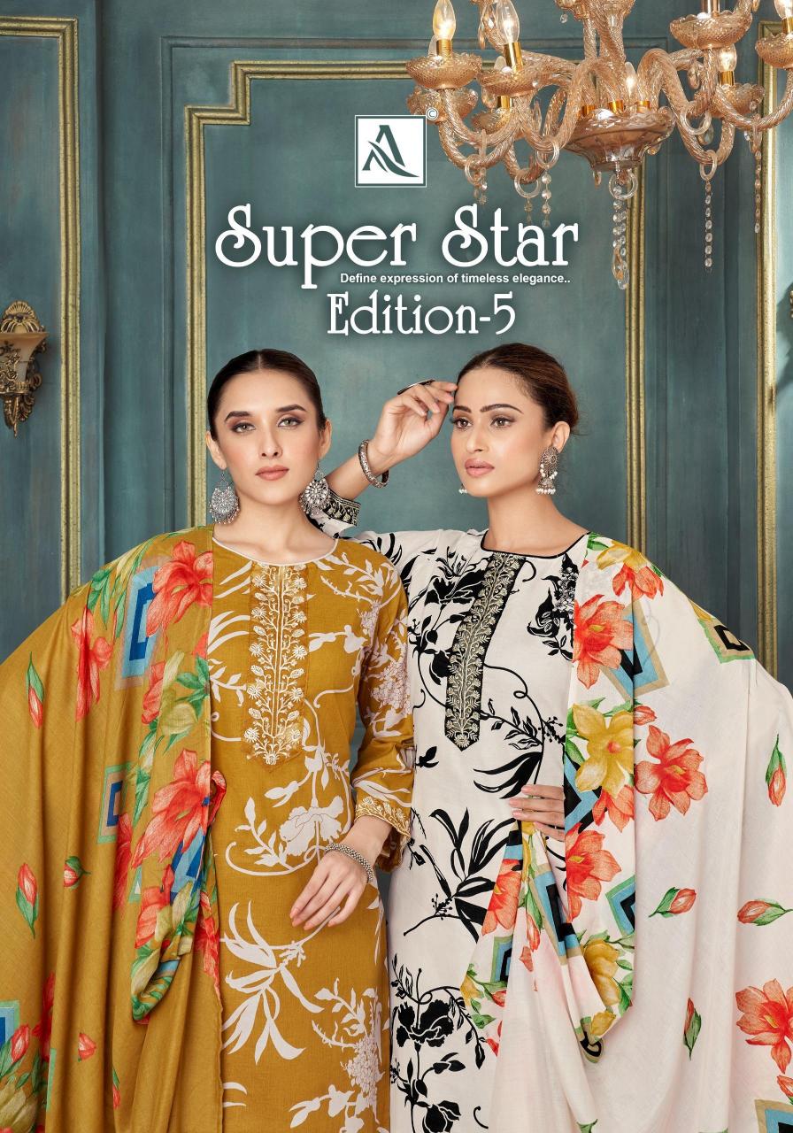 Alok Super Star vol 5 catalog dress material wholesale delhi