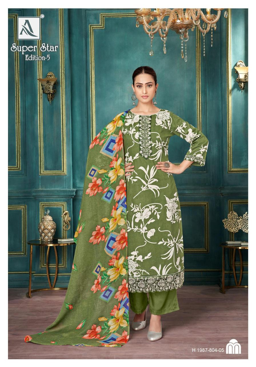 Alok Super Star vol 5 catalog dress material wholesale delhi