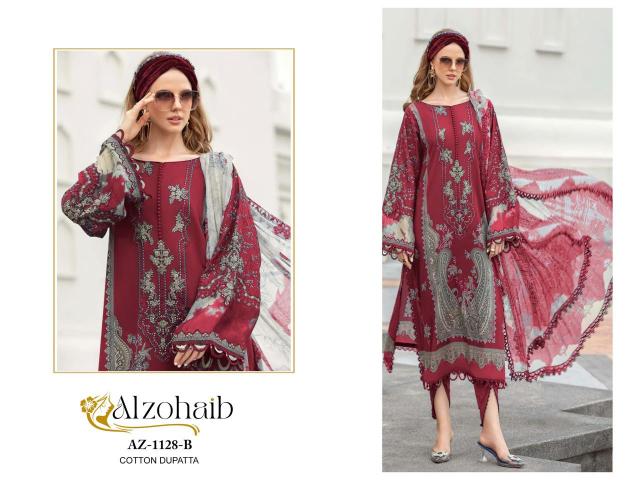 Alzohaib Az 1128 ABCD Catalog Chiffon Duppatta pakistani salwar suit wholesale