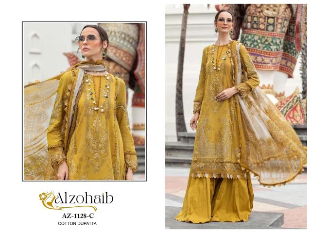 Alzohaib Az 1128 ABCD Catalog Chiffon Duppatta pakistani salwar suit wholesale