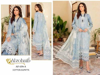 Alzohaib Az 1276 A And B catalog Cotton Dupatta pakistani suits wholesale india