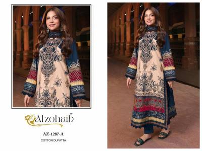 Alzohaib Az 1287 A To C catalog Chiffon Dupatta online pakistani suits wholesale