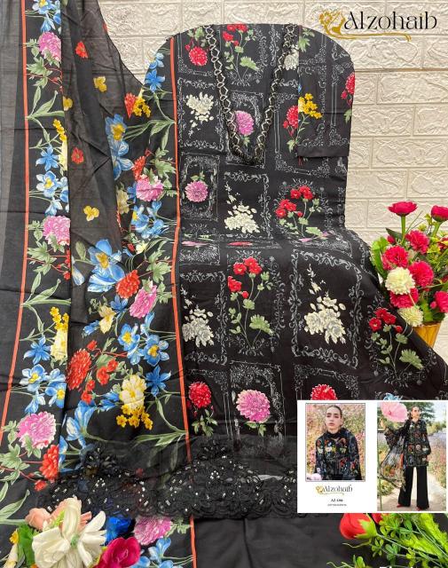 Alzohaib Az Anaya catalog Chiffon Dupatta pakistani style sharara suit designer catalogues wholesale