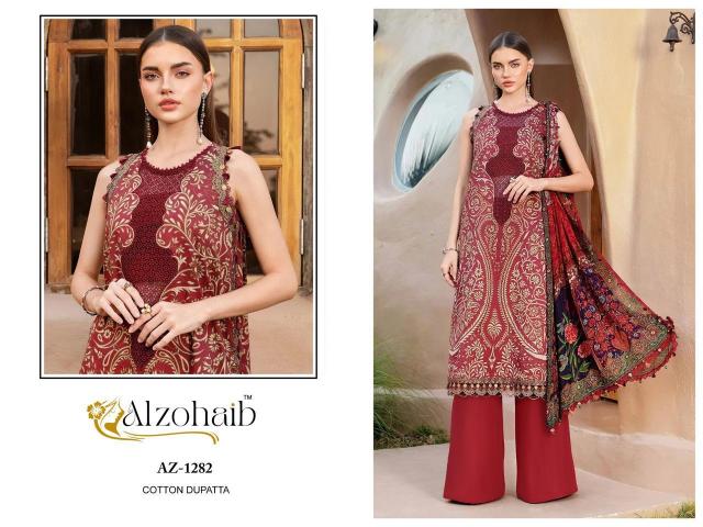 Alzohaib Az Anaya catalog Chiffon Dupatta pakistani style sharara suit designer catalogues wholesale