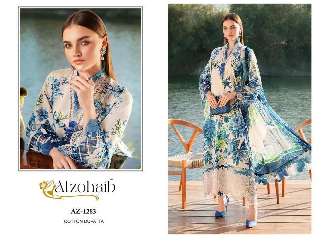 Alzohaib Az Anaya catalog Chiffon Dupatta pakistani style sharara suit designer catalogues wholesale