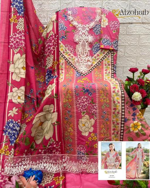Alzohaib Az Anaya catalog Chiffon Dupatta pakistani style sharara suit designer catalogues wholesale