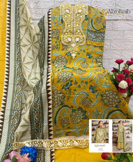 Alzohaib Az Anaya catalog Chiffon Dupatta pakistani style sharara suit designer catalogues wholesale