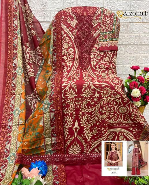 Alzohaib Az Anaya catalog Chiffon Dupatta pakistani style sharara suit designer catalogues wholesale