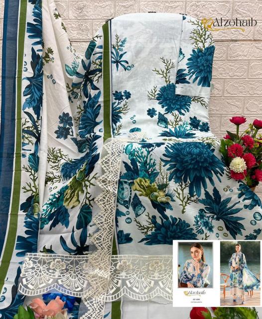 Alzohaib Az Anaya catalog Chiffon Dupatta pakistani style sharara suit designer catalogues wholesale