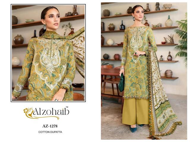 Alzohaib Az Anaya catalog Chiffon Dupatta pakistani style sharara suit designer catalogues wholesale