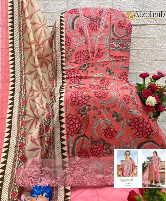 Alzohaib Az Fatima D 1277 to 1285 Catalog Cotton Duppatta wholesaler of pakistani suits in amritsar