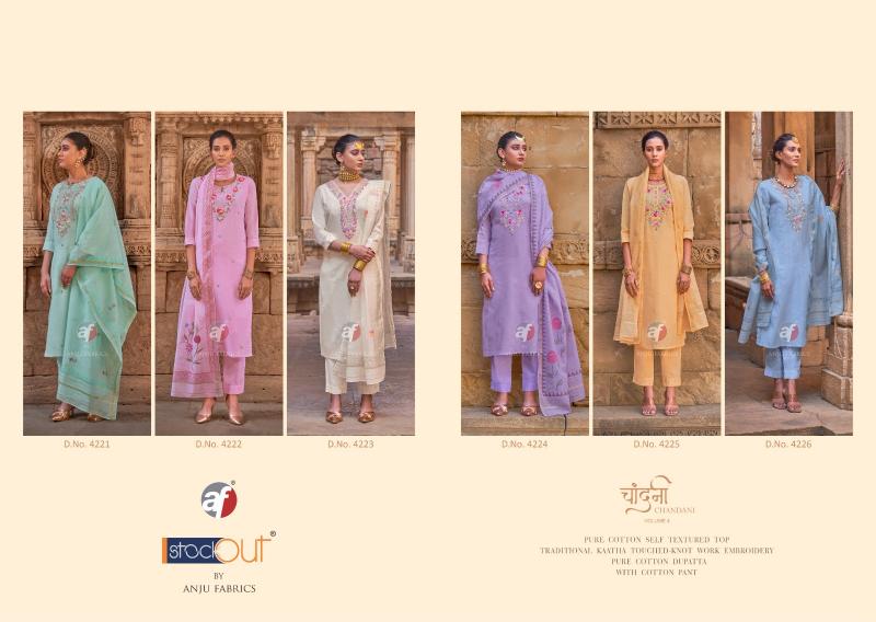 Anju Fabrics Chandani Vol 4 catalog indian cotton kurtis online shopping