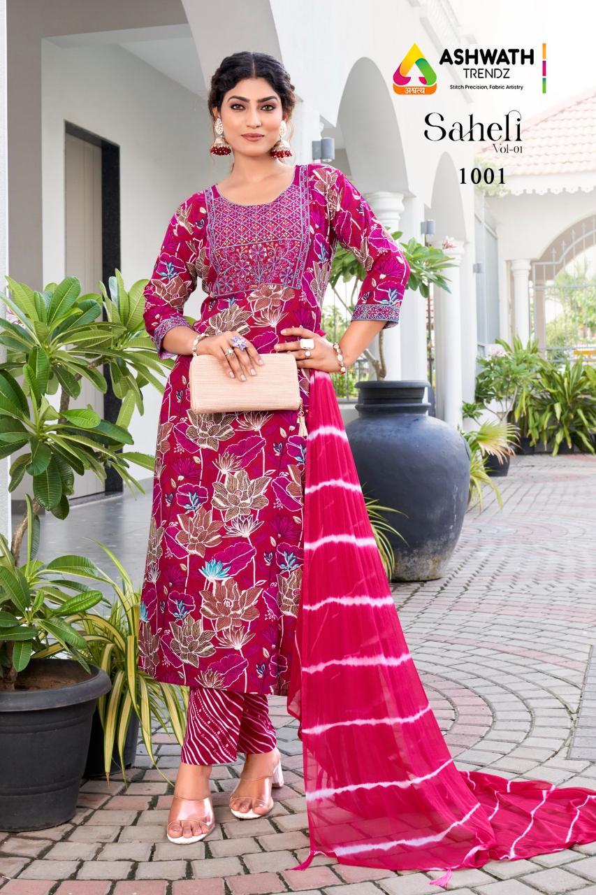 Ashwath Saheli vol 1 D 1001 TO 1004 catalog jaipuri kurti wholesale manufacturer jaipur rajasthan