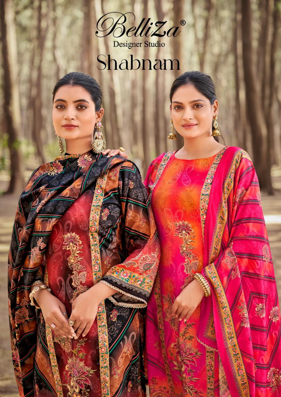 BelliZa Shabnam Catalog ladies dress materials wholesale hyderabad