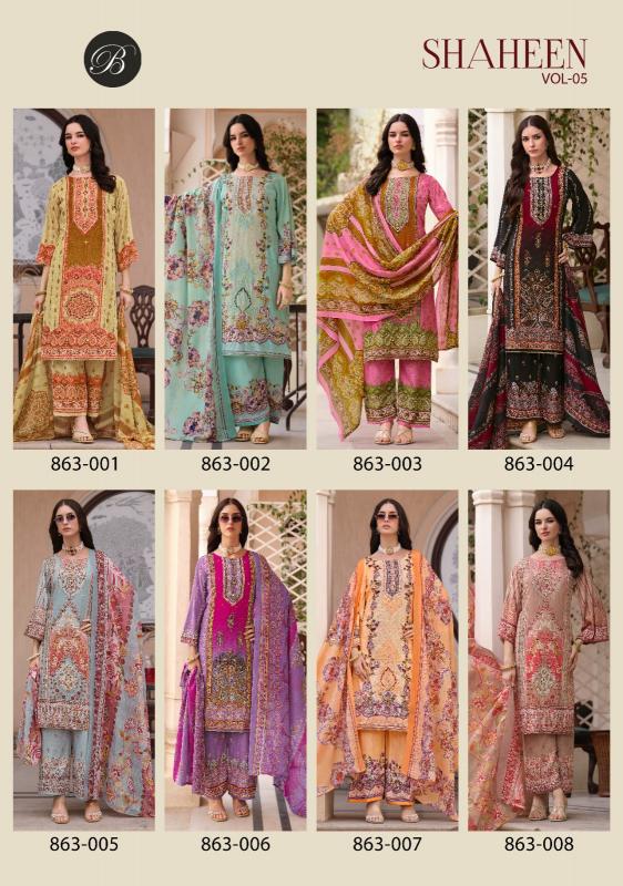 BelliZa Shaheen Vol 5 Catalog buy wholesale dress materials online india