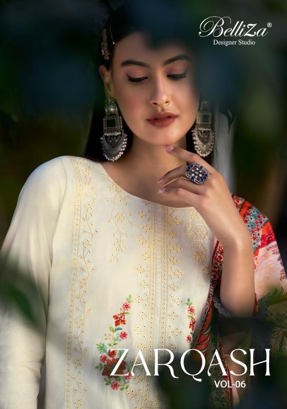 Belliza Zarqash Vol 6 Catalog best dress materials wholesale