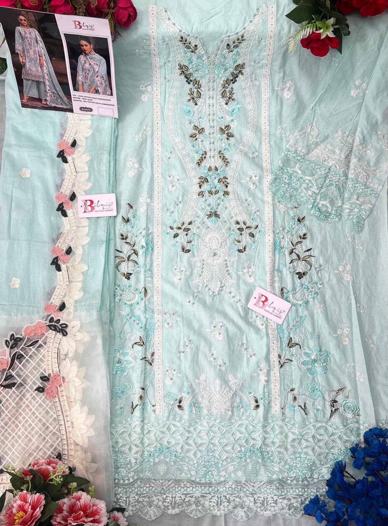 Bilqis B 166 E to H catalog pakistani suits wholesalers in amritsar