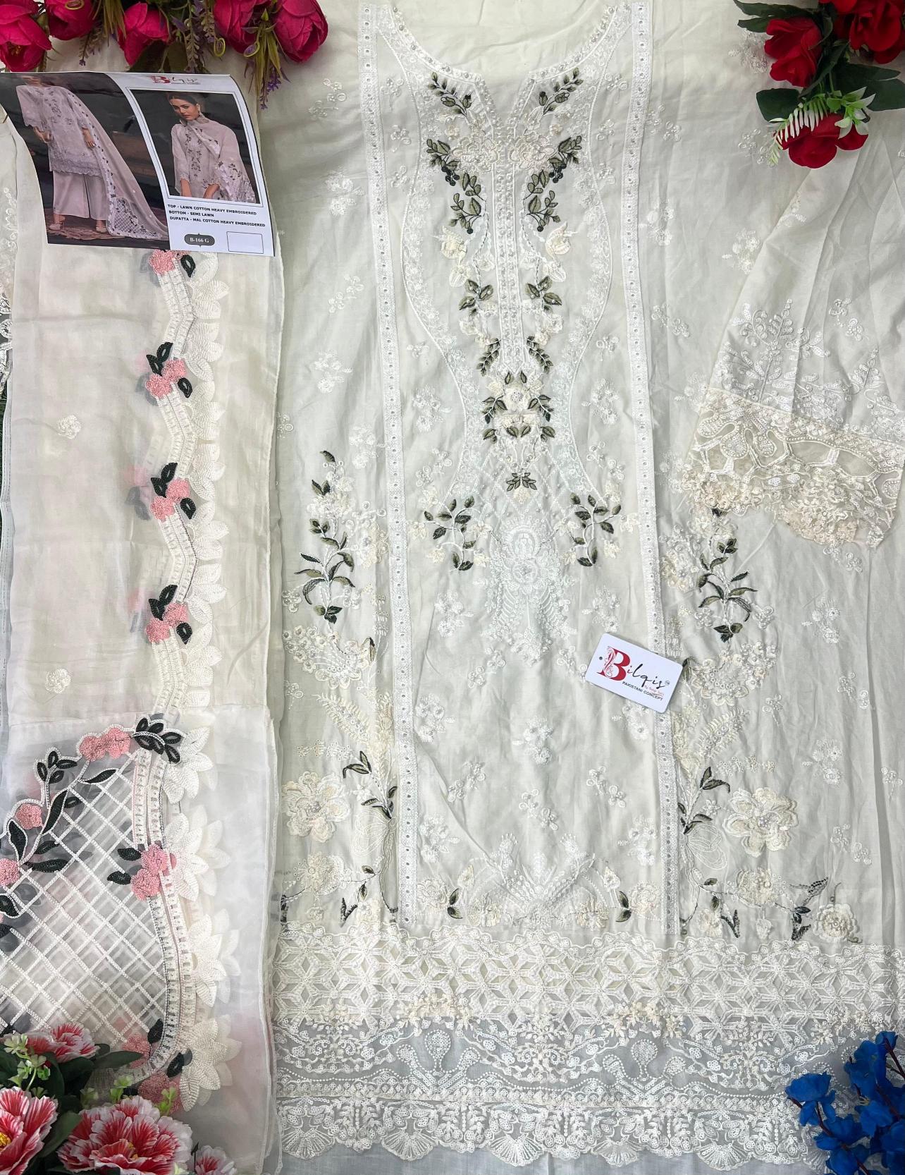 Bilqis B 166 E to H catalog pakistani suits wholesalers in amritsar