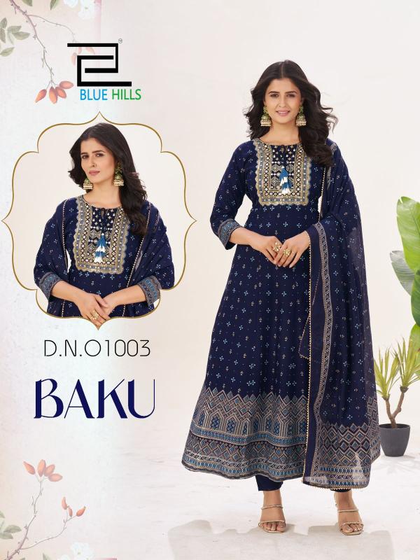 Blue hills Baku catalog indian anarkali kurti