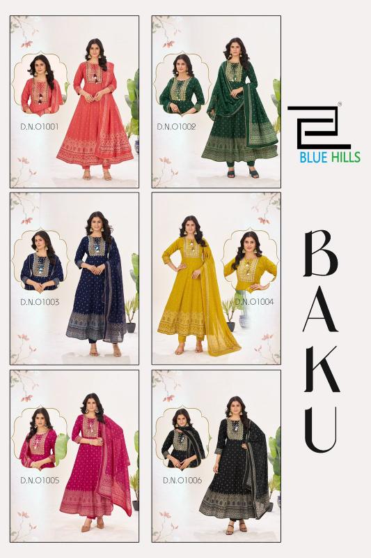 Blue hills Baku catalog indian anarkali kurti