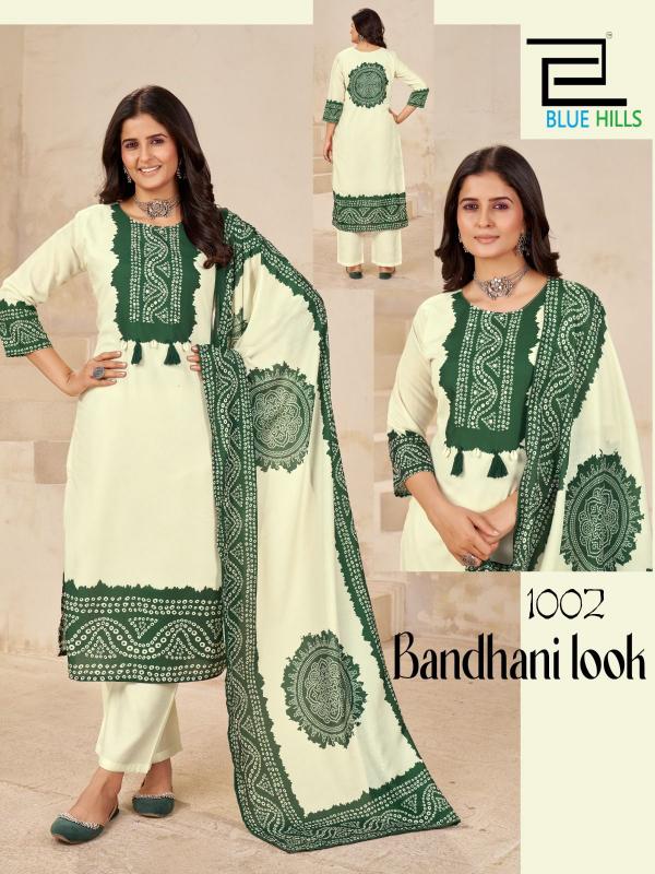 Blue hills Bhandani Look catalog bandhani kurtis online india