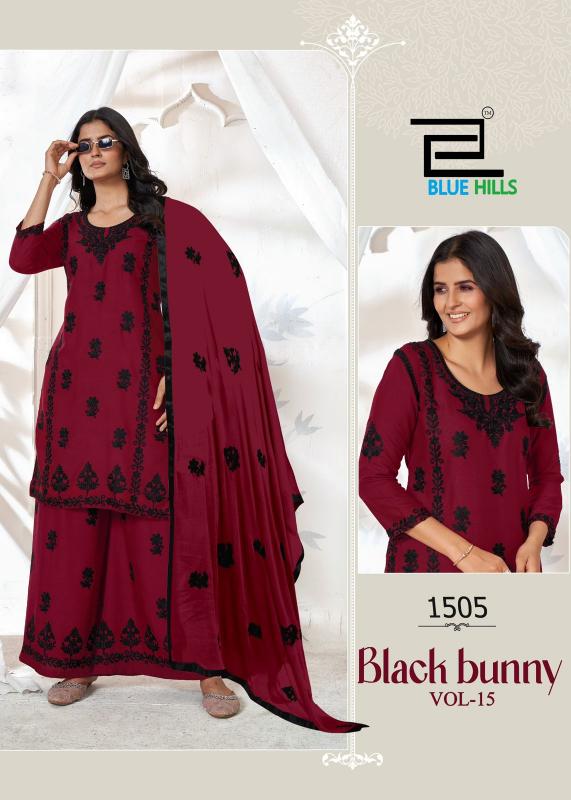 Blue Hills Black Bunny Vol 15 Catalog green kurti online india