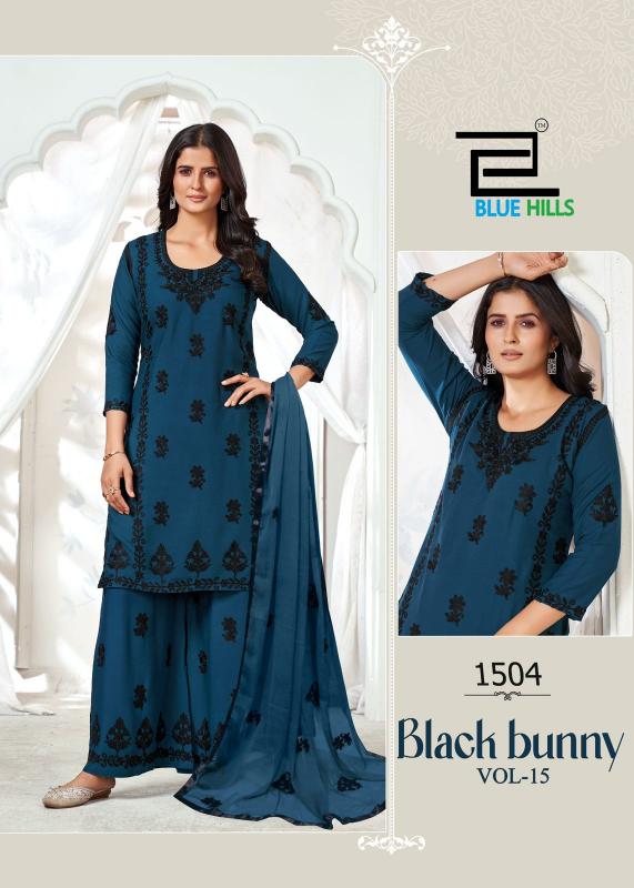 Blue Hills Black Bunny Vol 15 Catalog green kurti online india
