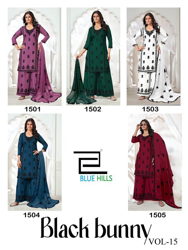 Blue Hills Black Bunny Vol 15 Catalog green kurti online india
