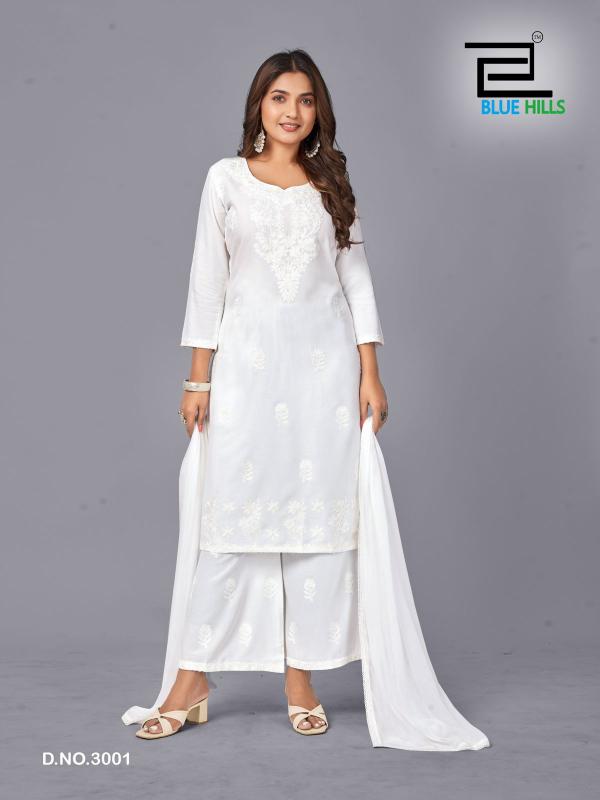 Blue hills Snow White vol 3 catalog indian white kurti