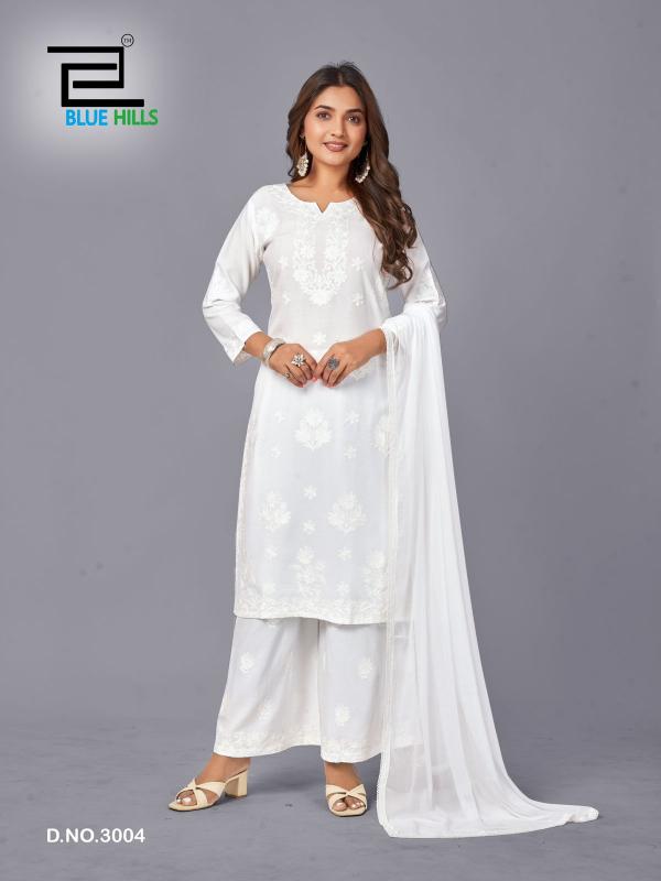 Blue hills Snow White vol 3 catalog indian white kurti