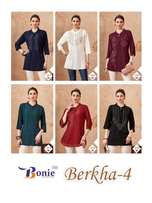 Bonie Berkha Vol 4 catalog indian short kurtis