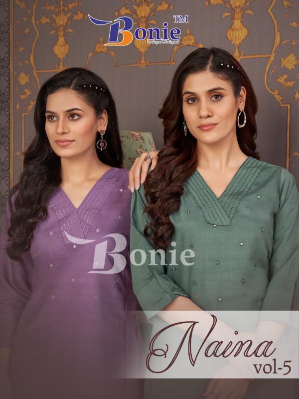 Bonie Naina vol 5 catalog designer kurtis in india 