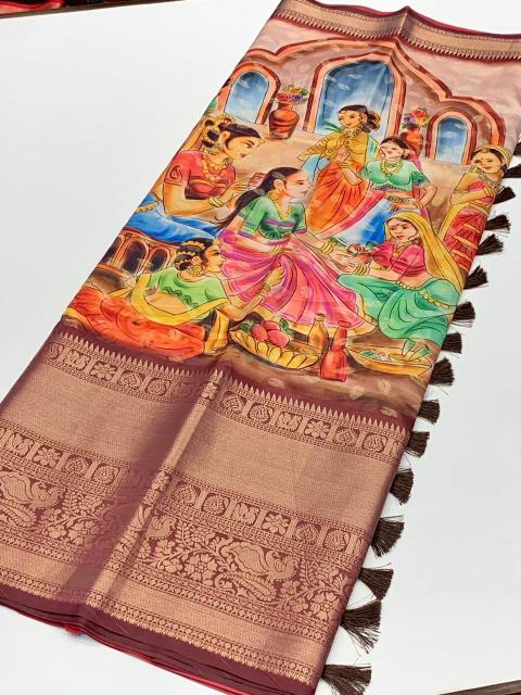 Dazira Keerthy catalog images silk sarees in surat
