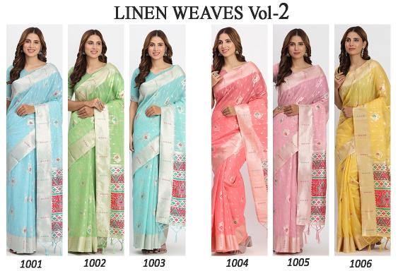 Dazira Linen Weaves vol 2 catalog online surat saree wholesale