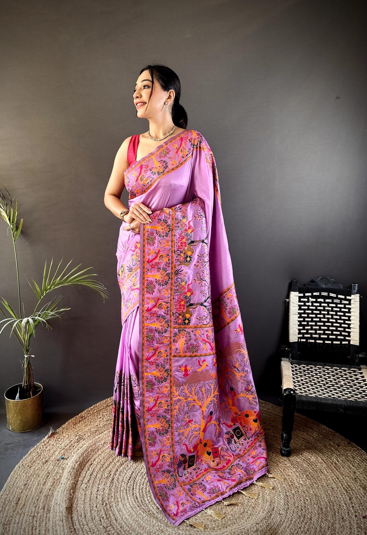 Dazira Pashmina Silk catalog pashmina saree surat