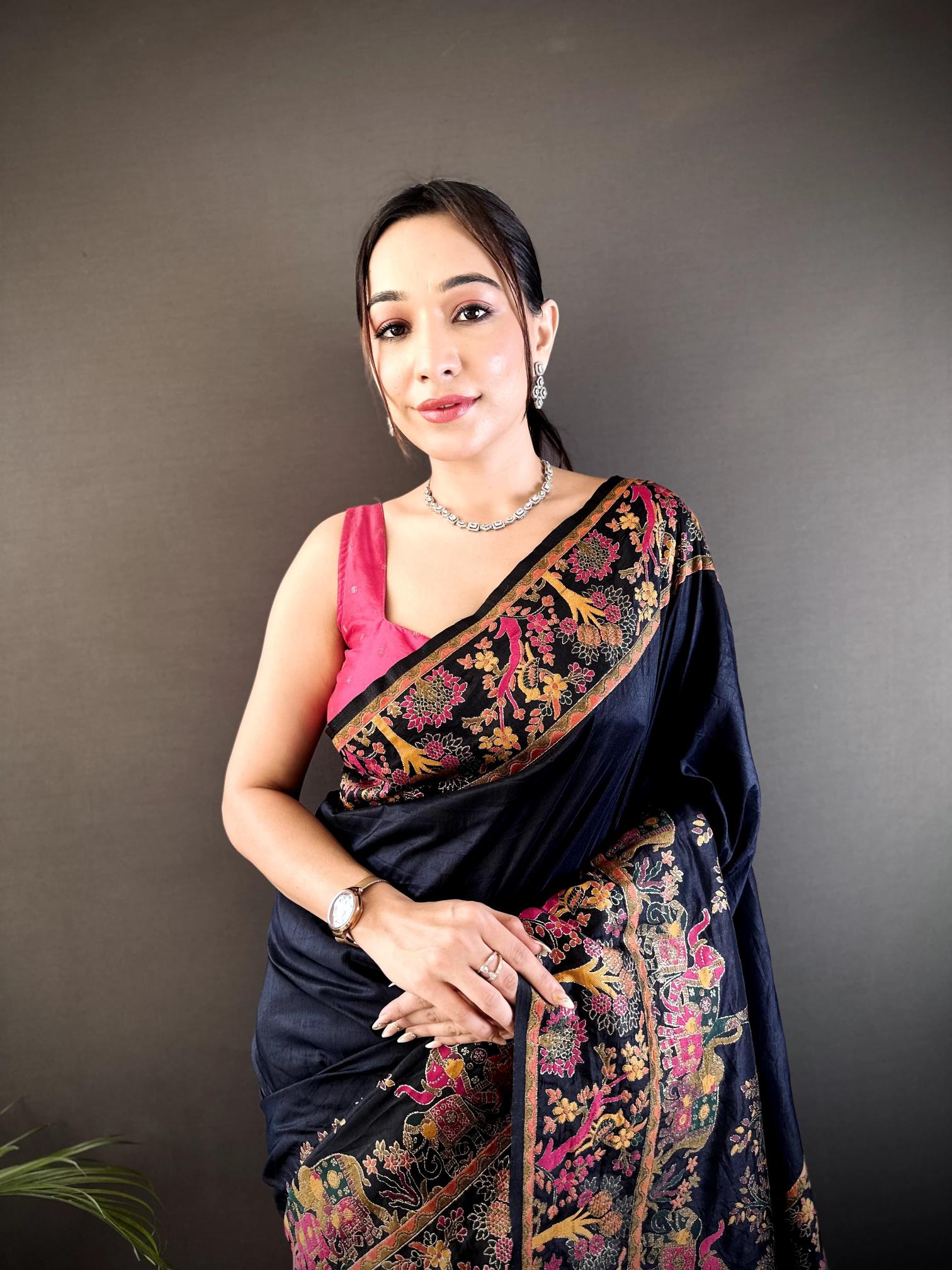 Dazira Pashmina Silk catalog pashmina saree surat