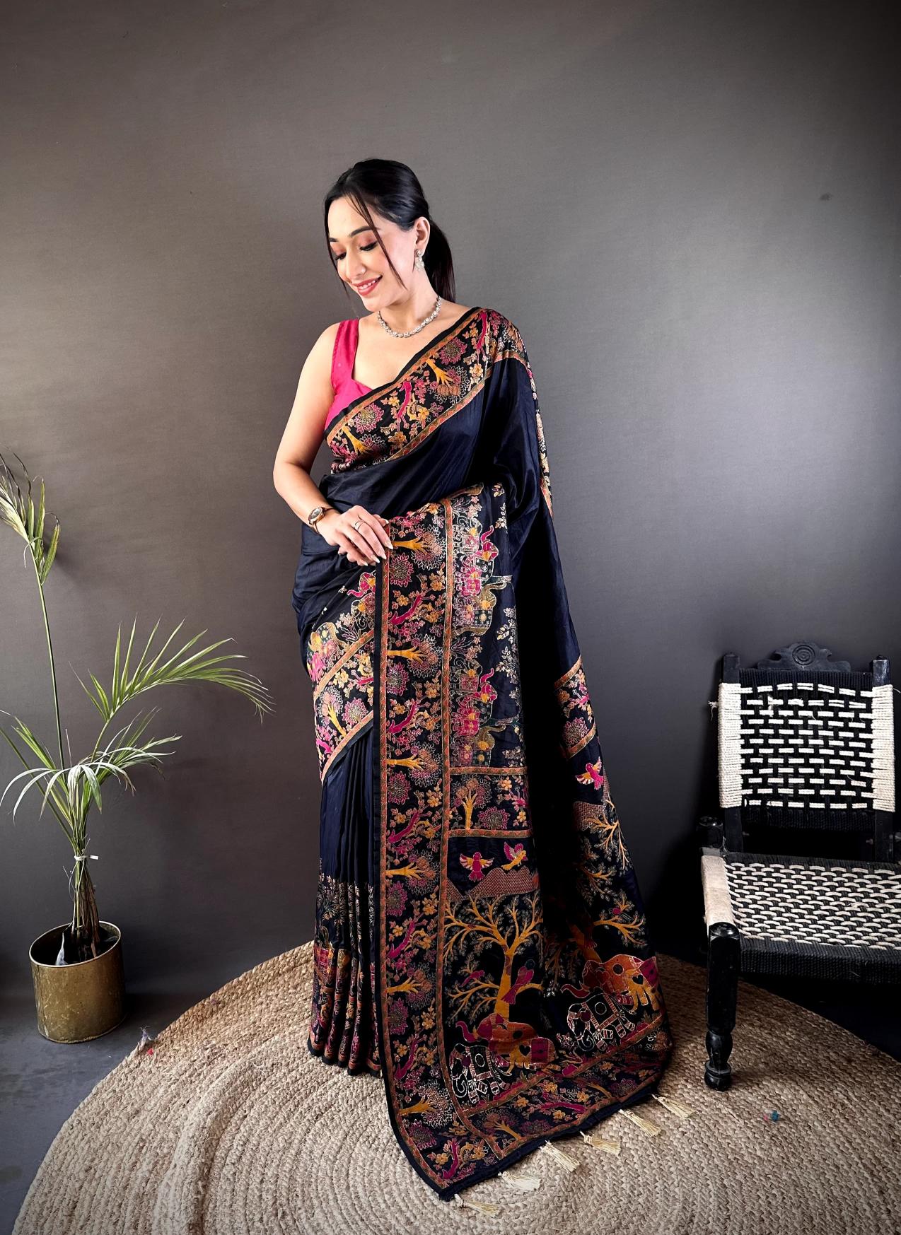 Dazira Pashmina Silk catalog pashmina saree surat