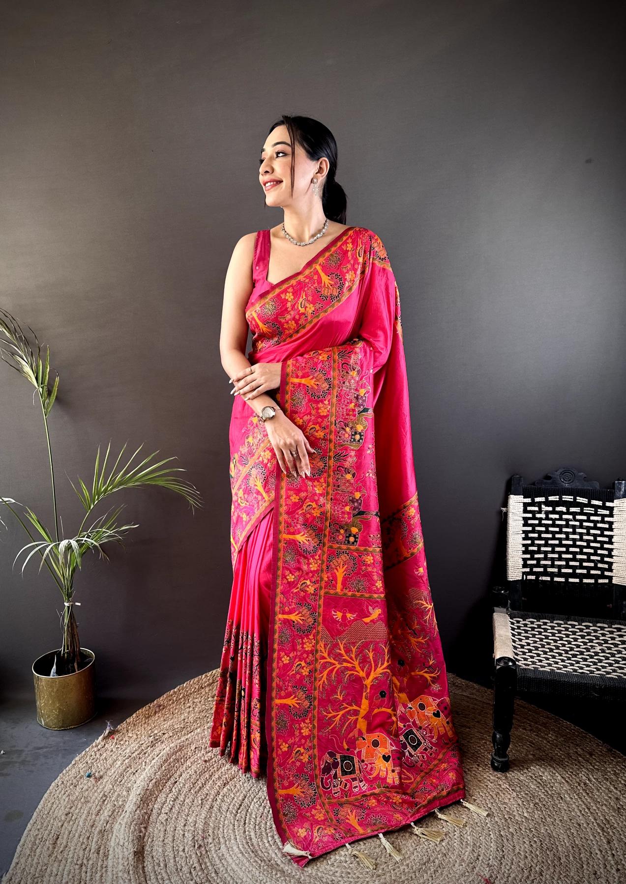 Dazira Pashmina Silk catalog pashmina saree surat