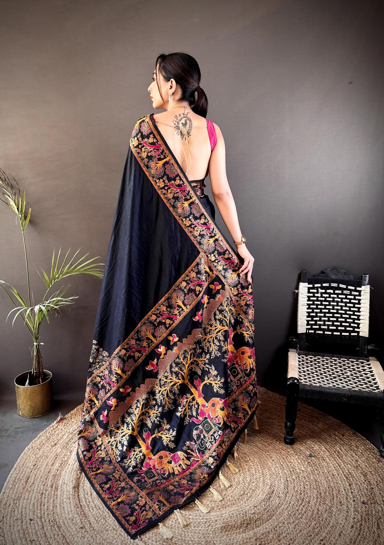 Dazira Pashmina Silk catalog pashmina saree surat