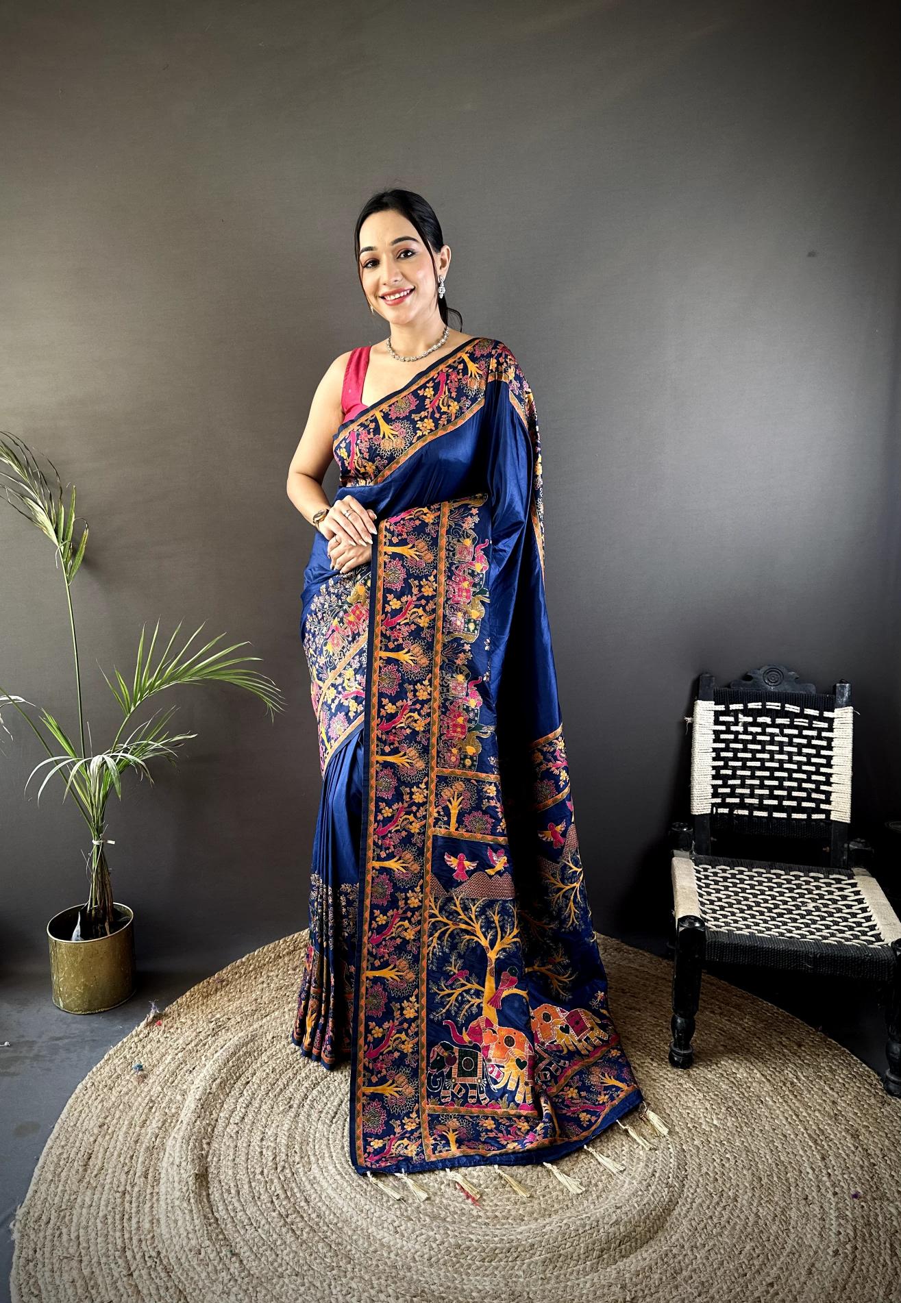 Dazira Pashmina Silk catalog pashmina saree surat