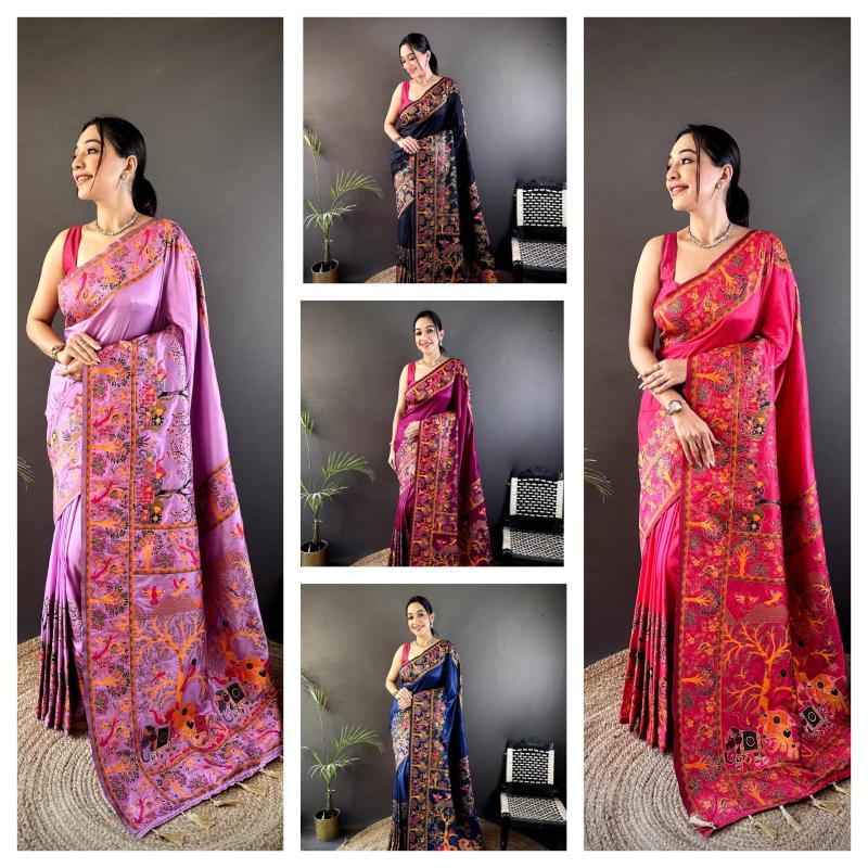Dazira Pashmina Silk catalog pashmina saree surat