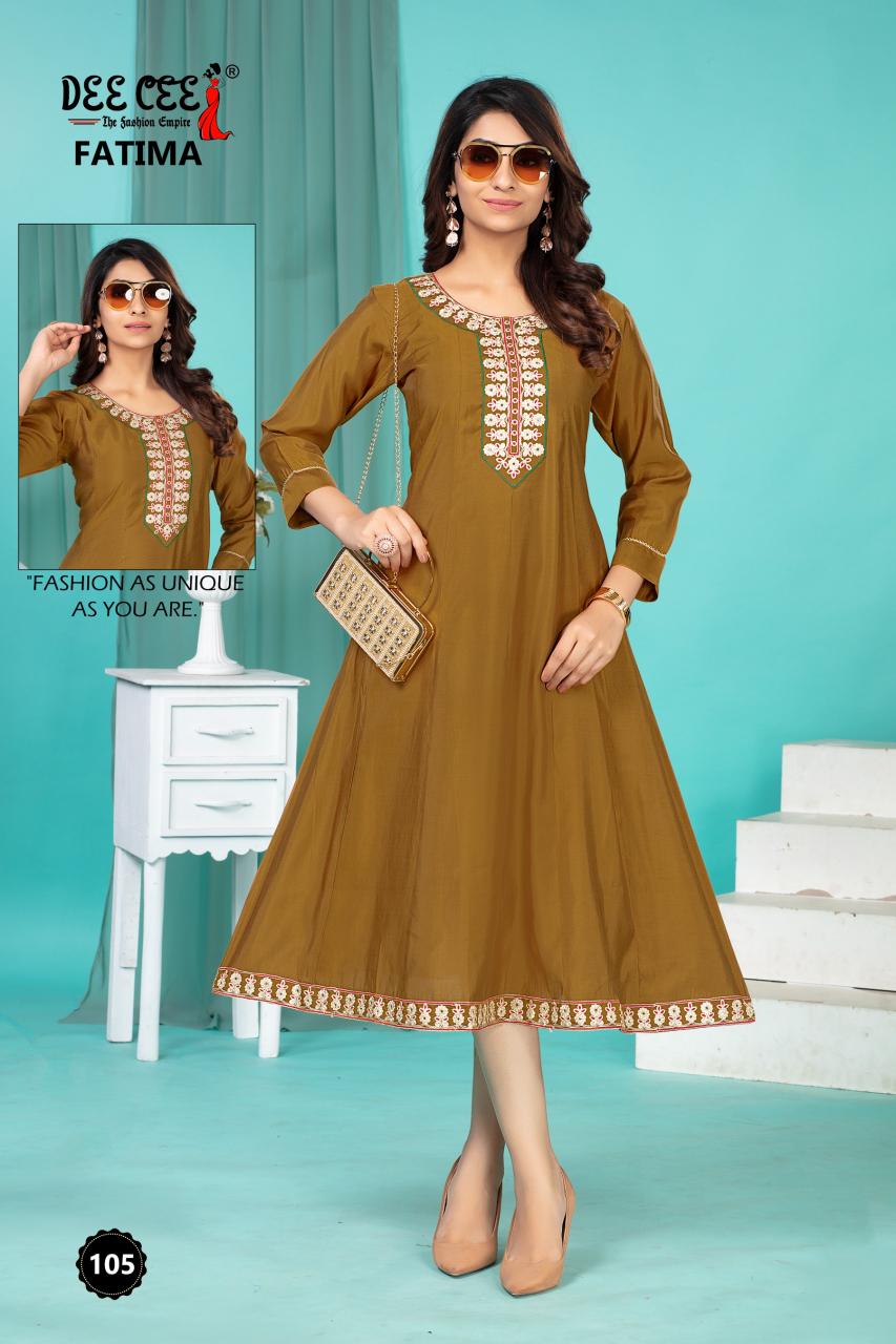 Deecee Fatima catalog party wear indian kurtis