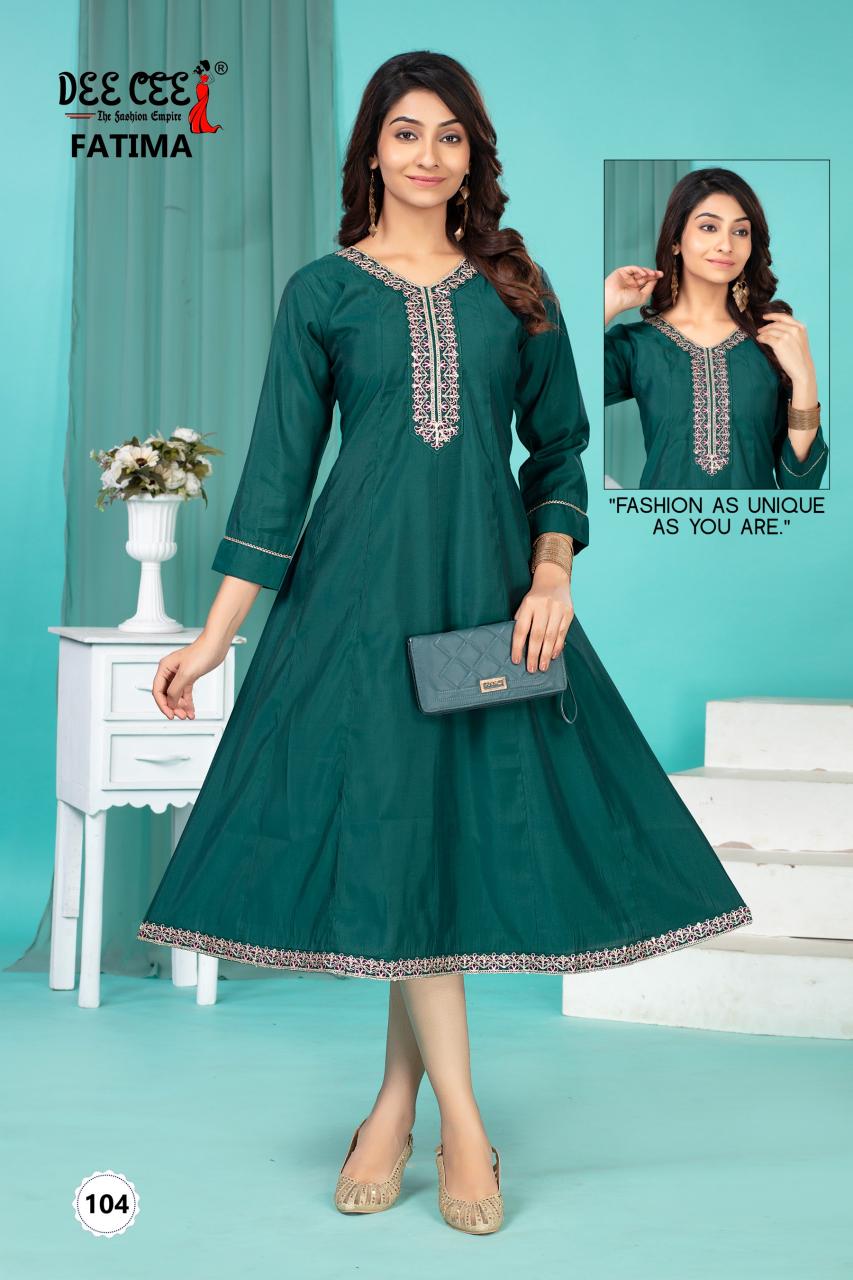 Deecee Fatima catalog party wear indian kurtis