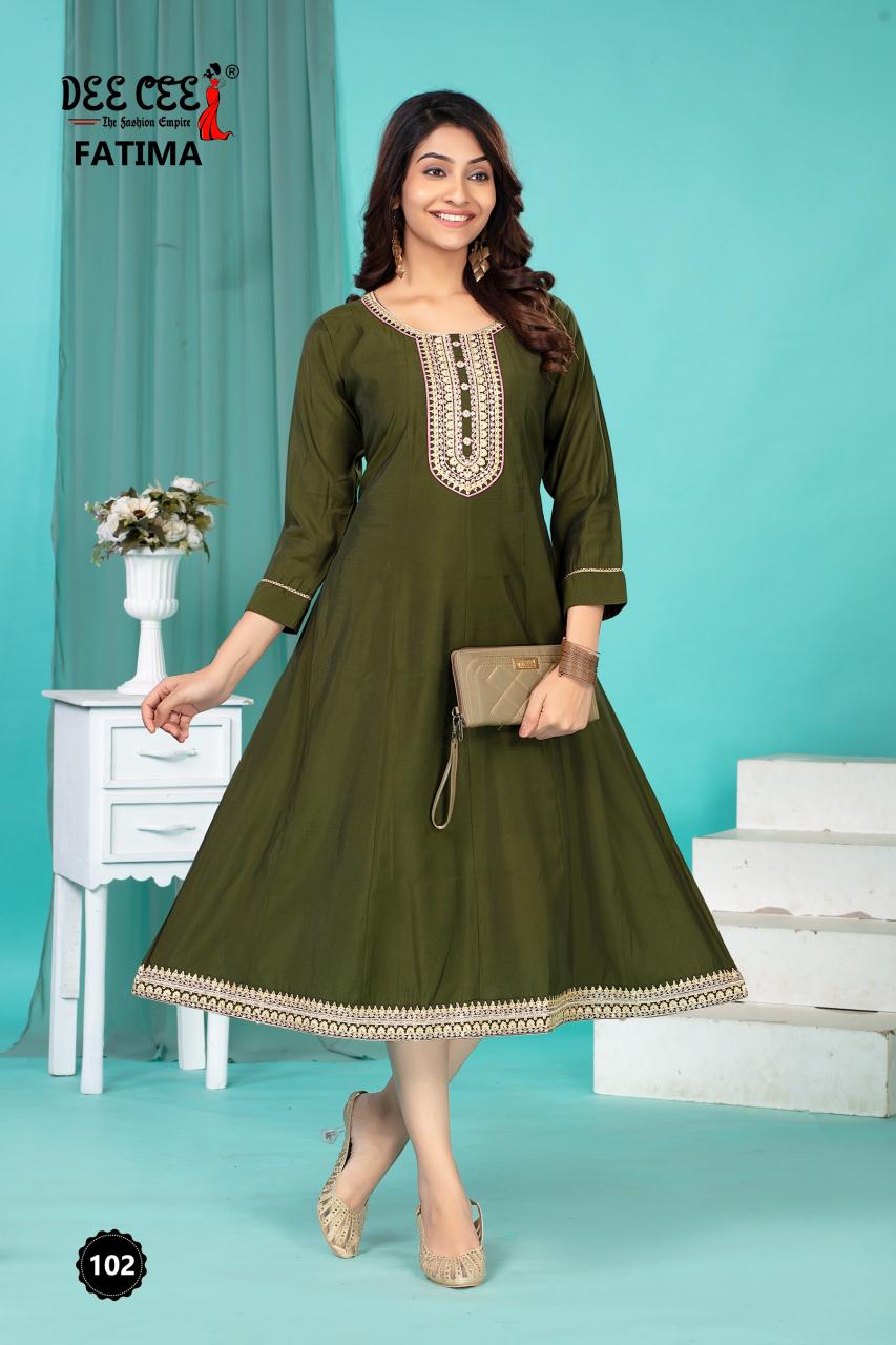 Deecee Fatima catalog party wear indian kurtis